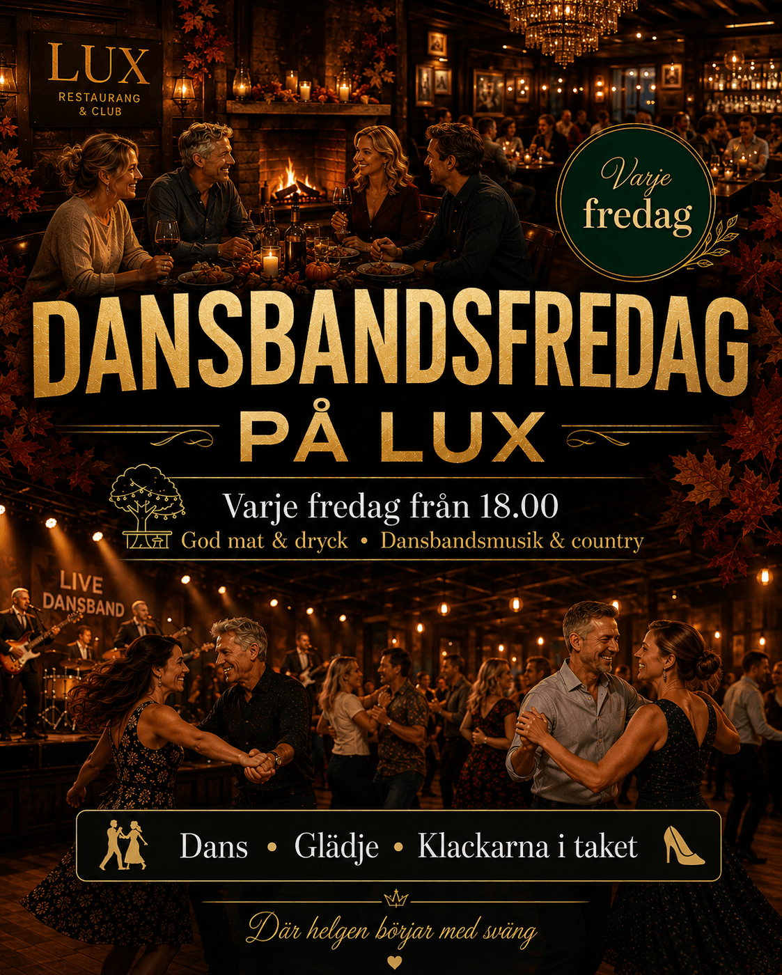 glada dansande människor
